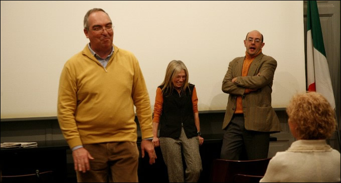 From left, Marco Tieghi, Luisa Rota Sperti and Alberto Benini.