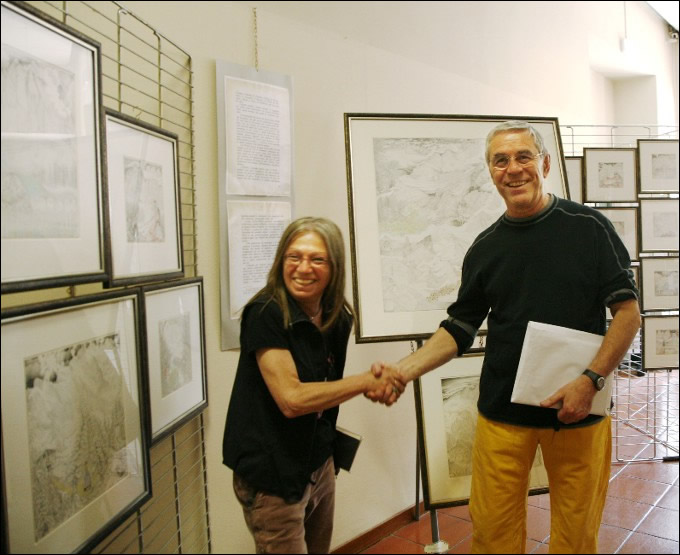 Luisa and the president of the Trento Film Festival, Italo Zandonella Callegher